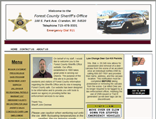 Tablet Screenshot of forestcountysheriff.org